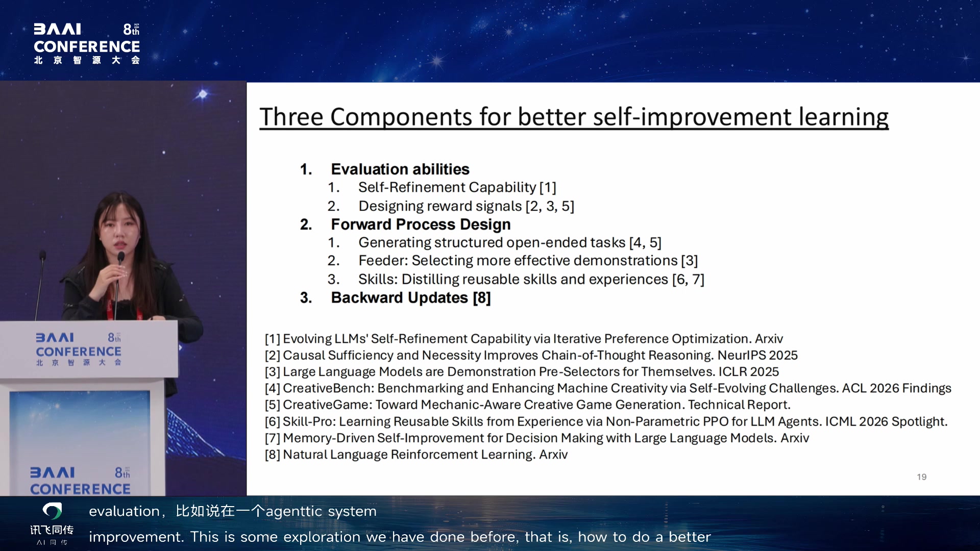 Three components for better self-improvement learning