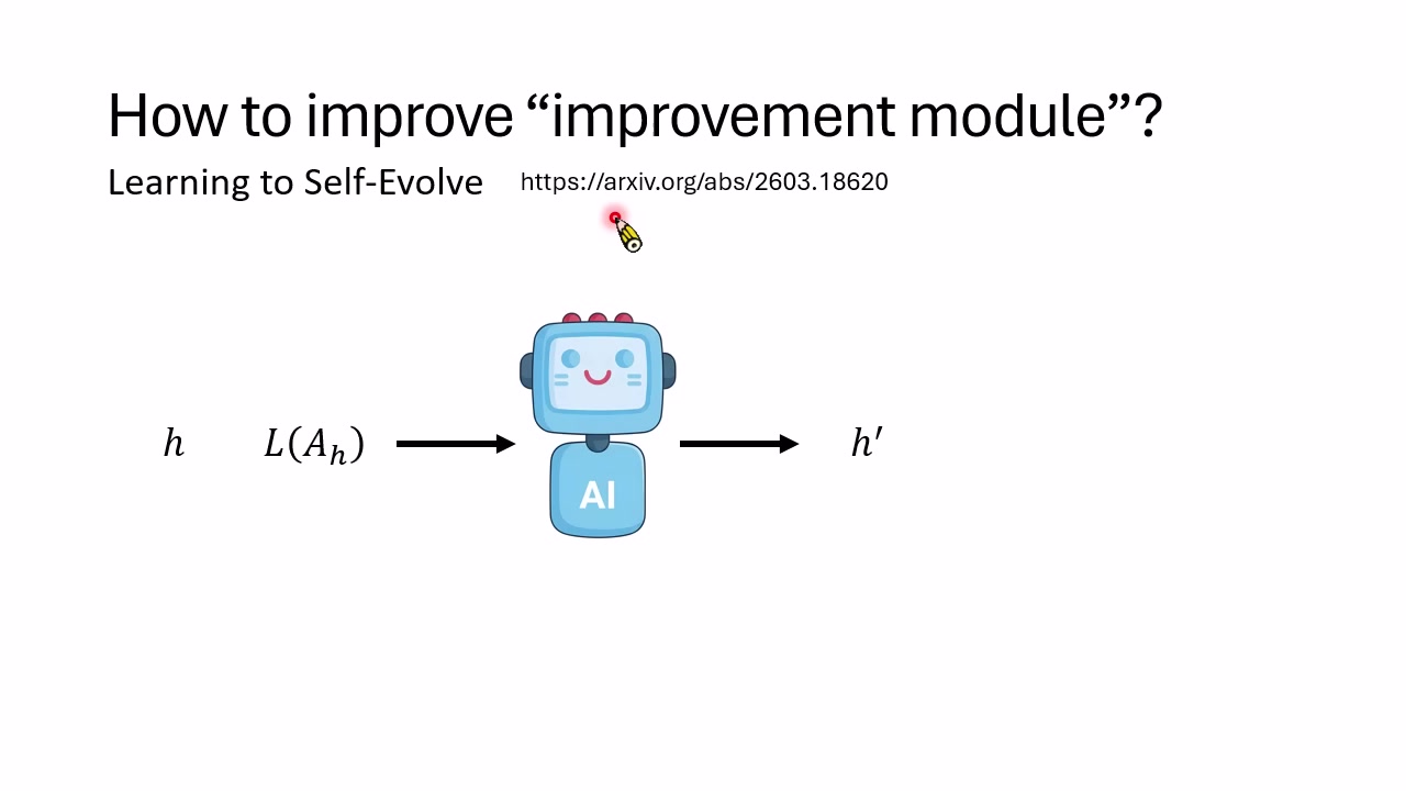 Learning to Self-Evolve：负责更新 Harness 的语言模型也可以被训练，使它更擅长产生有效更新。